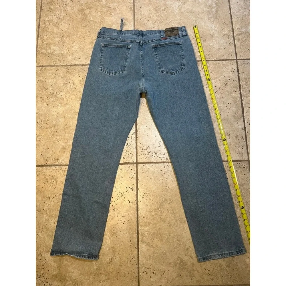 Wrangler Premium Quality Mens Straight Leg Jeans Blue 38x32 Medium Wash